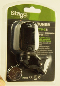 TUNER CHROMATIC CLIP STAGG CTU-C5 BK / BK